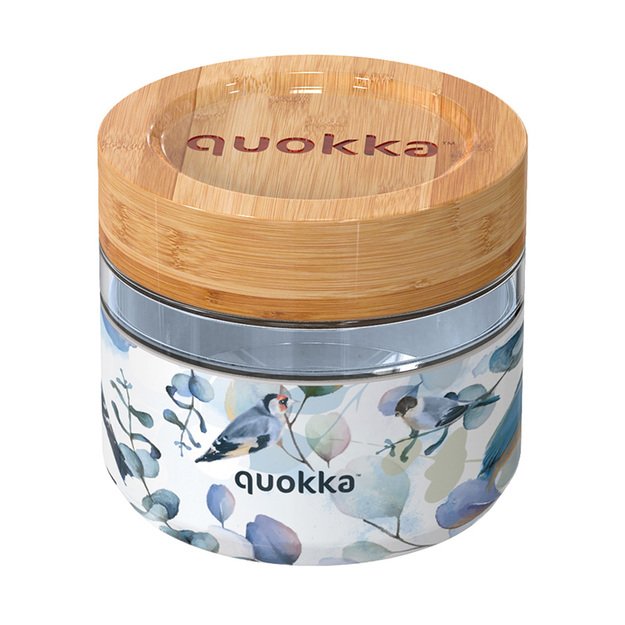 Quokka Deli Food Jar - Stiklinis maisto indelis / priešpiečių dėžutė 500 ml (Blue Nature)