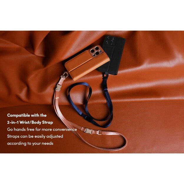 „Moshi Overture MagSafe“ – „trys viename“ odinis atverčiamas dėklas, skirtas „iPhone 16 Pro“ (karamelės ruda) 22