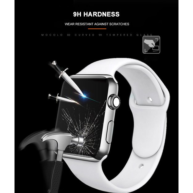 Mocolo 3D Glass Full Glue – apsauginis stiklas, skirtas Apple Watch 7/8 ekranui, 45 mm 21