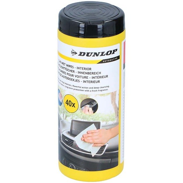 Dunlop - drėgnos servetėlės automobilio salono priežiūrai (40 vnt.) 1
