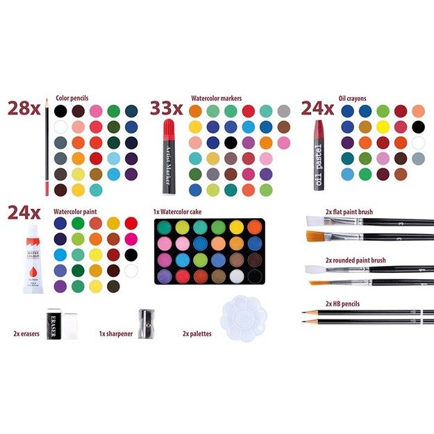 „Artico“ – 145 dalių lagamino dažymo rinkinys 2