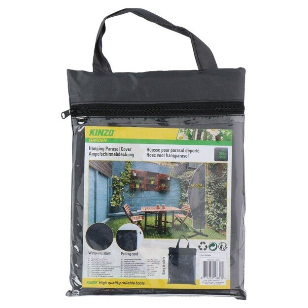 Kinzo - Apsauginis sodo skėčio uždangalas 265x70 cm (antracito spalvos) 1