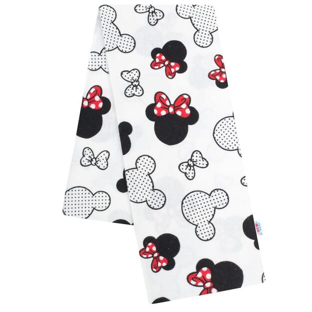 Flanelinės sauskelnės su New Baby baltu Mickey & Minnie raštu