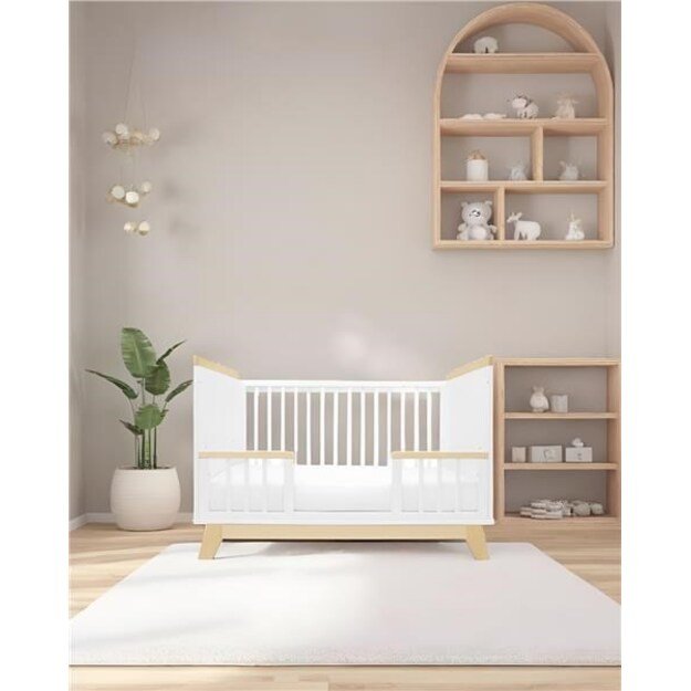 Naujas Baby MARCUS 120x60 cm baltas/natūralus