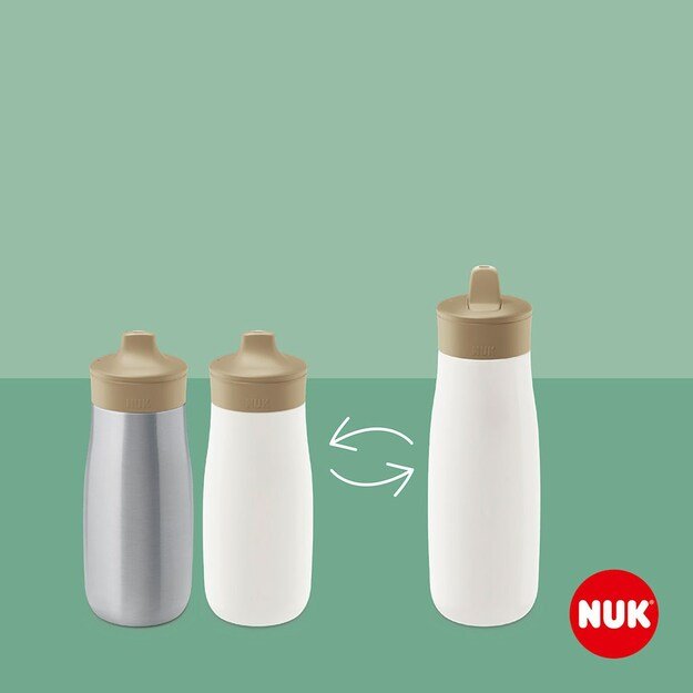 NUK Mini-Me Flip 2-in-1 Baby Bottle, 450 ml žalia