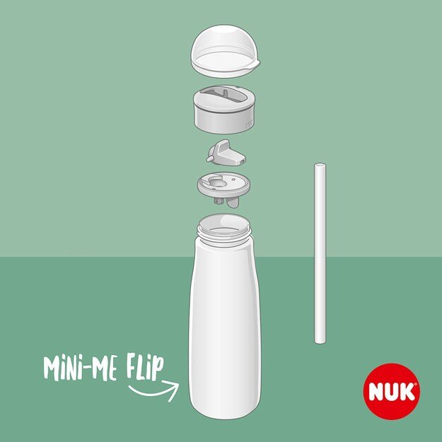 NUK Mini-Me Flip 2-in-1 Baby Bottle, 450 ml žalia