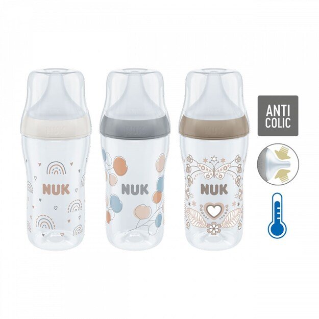 NUK Perfect Match Temperature Control Baby Bottle 260 ml rudas