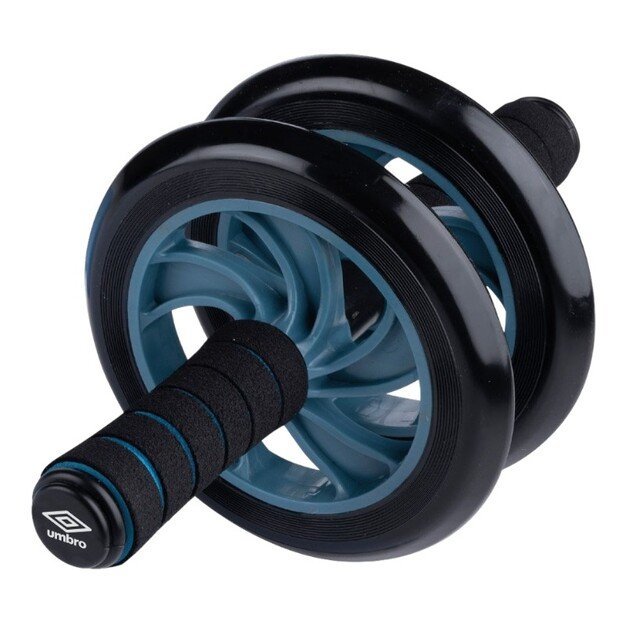 Umbro - Dviejų ratukų pilvo preso volelis su kilimėliu (mėlynas) 2