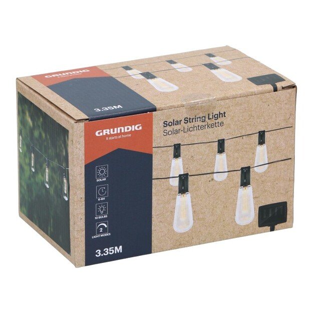 Grundig - Saulės energija varomi LED sodo šviestuvai 3,35 m 8