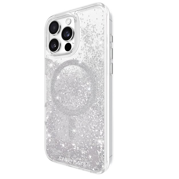 Case-Mate Waterfall MagSafe – dėklas, skirtas iPhone 16 Pro Max (sidabras)