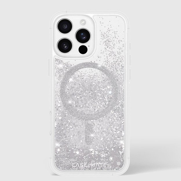 Case-Mate Waterfall MagSafe – dėklas, skirtas iPhone 16 Pro Max (sidabras) 10