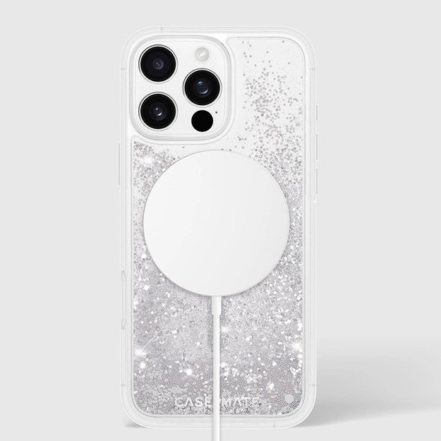 Case-Mate Waterfall MagSafe – dėklas, skirtas iPhone 16 Pro Max (sidabras) 11