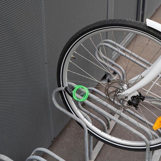 Dunlop – spiralinė dviračio užraktas su raktu (žalia) 13