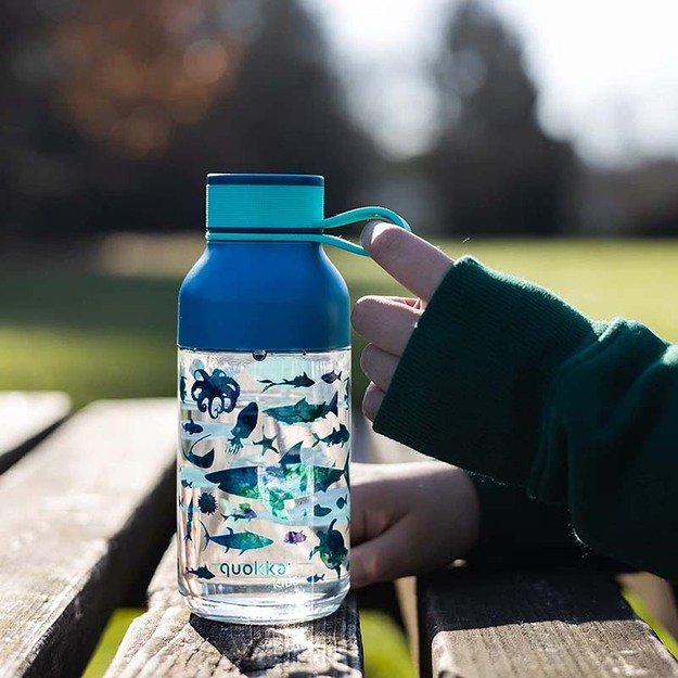 Quokka Ice Kids su dirželiu - Tritan buteliukas 430 ml (Jūros gyvūnai) 2