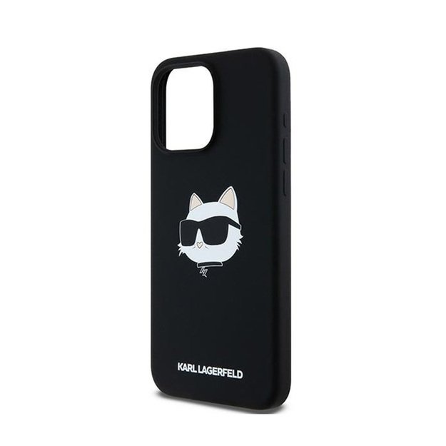 Karl Lagerfeld Silicone Choupette Head MagSafe – iPhone 15 Pro dėklas (juodas)