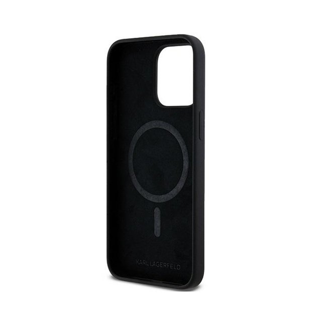 Karl Lagerfeld Silicone Choupette Head MagSafe – iPhone 15 Pro dėklas (juodas)