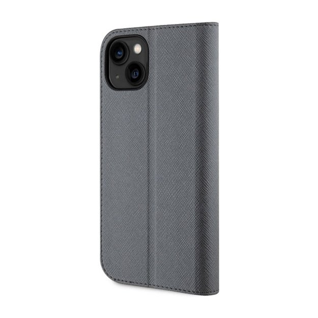 „Karl Lagerfeld Booktype NFT Saffiano Karl & Choupette“ dėklas, skirtas „iPhone 14“ (sidabrinis) 2