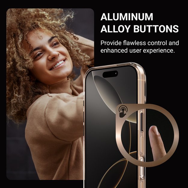 Crong Clear MAG Pro – dėklas iPhone 15 Pro MagSafe (dykuma) 15