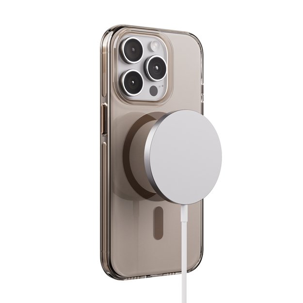 Crong Clear MAG Pro – dėklas iPhone 15 Pro MagSafe (dykuma) 1