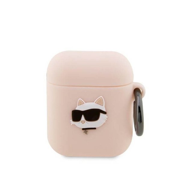 Karl Lagerfeld Silicone NFT Choupette Head 3D – AirPods 1/2 gen dėklas (rožinis) 4