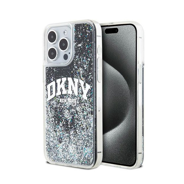 DKNY Liquid Glitter Big Logo – dėklas, skirtas iPhone 14 Pro Max (juodas) 9