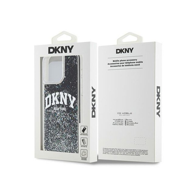 DKNY Liquid Glitter Big Logo – dėklas, skirtas iPhone 14 Pro Max (juodas) 16