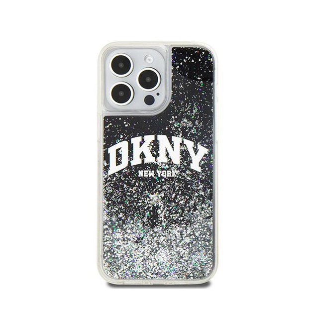 DKNY Liquid Glitter Big Logo – dėklas, skirtas iPhone 14 Pro Max (juodas) 11
