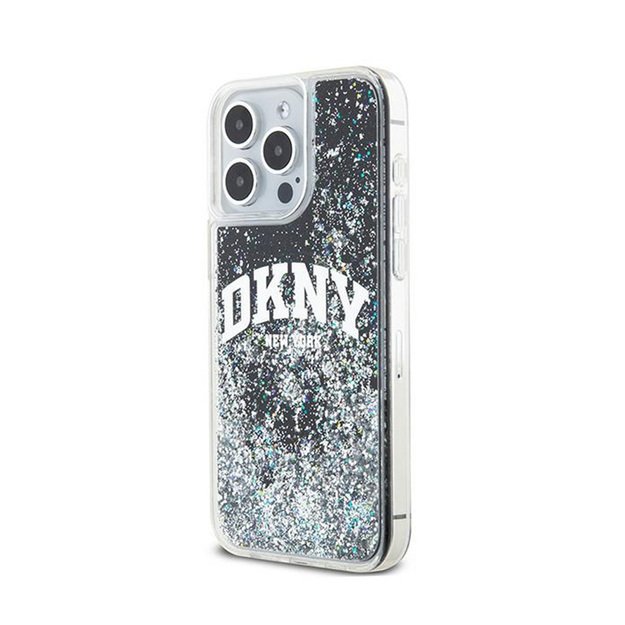 DKNY Liquid Glitter Big Logo – dėklas, skirtas iPhone 14 Pro Max (juodas) 10