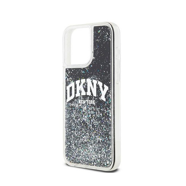 DKNY Liquid Glitter Big Logo – dėklas, skirtas iPhone 14 Pro Max (juodas) 14