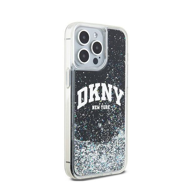 DKNY Liquid Glitter Big Logo – dėklas, skirtas iPhone 14 Pro Max (juodas) 12