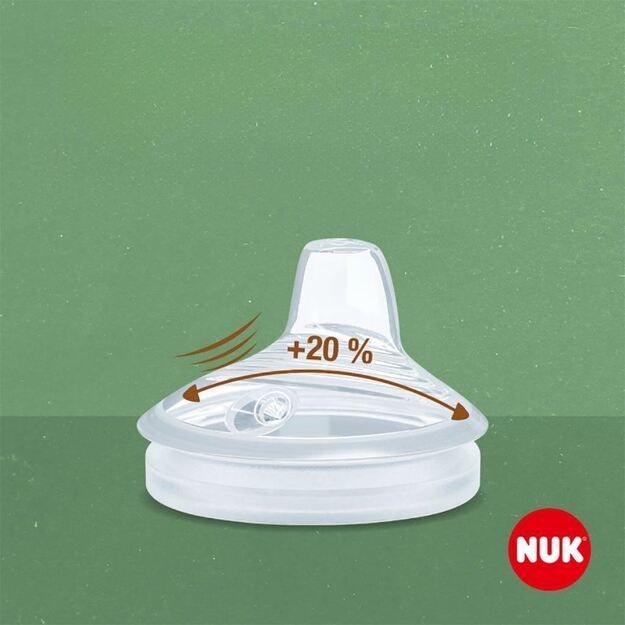 NUK for Nature kūdikio mokymosi buteliukas su temperatūros kontrole 6-18m rudas