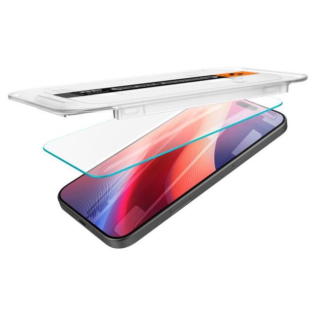 GRŪDINTAS STIKLAS SPIGEN GLASS.TR "EZ FIT" 2 PAKUOTĖS IPHONE 16 PRO CLEAR 22