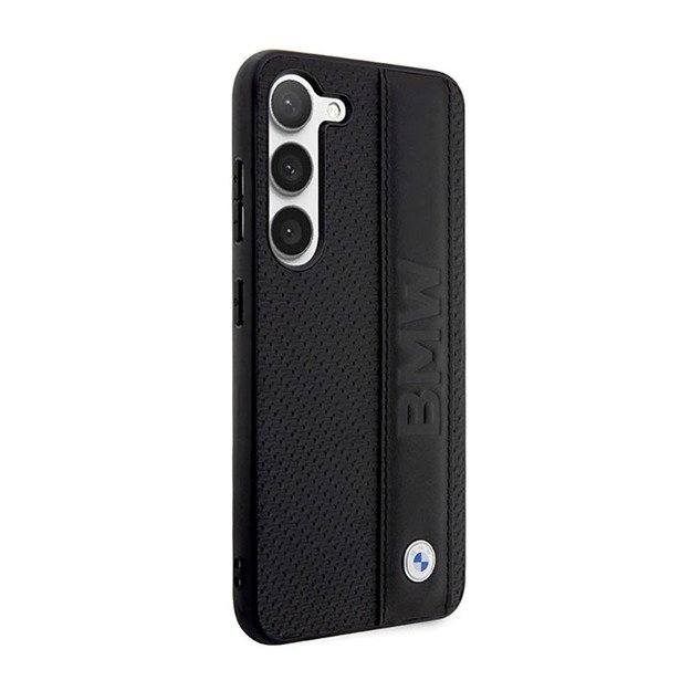 BMW odos tekstūros ir juostelių dėklas, skirtas Samsung Galaxy S23 (juodas)