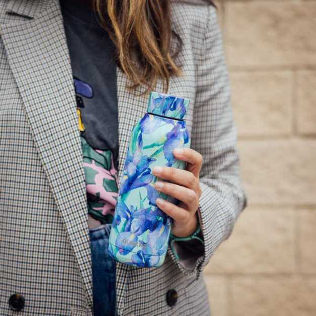 Quokka Solid – nerūdijančio plieno termo butelis 510 ml (mėlyni vilkdalgiai) 5