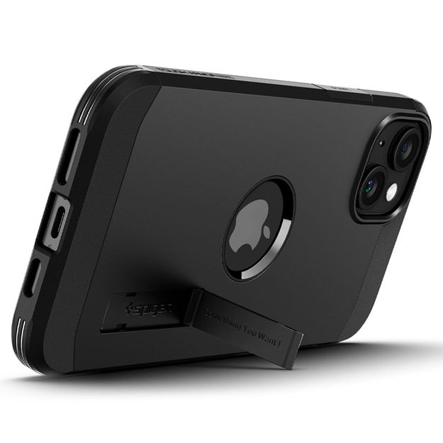 „Spigen Tough Armor Mag MagSafe“ – „iPhone 15“ dėklas (juodas)