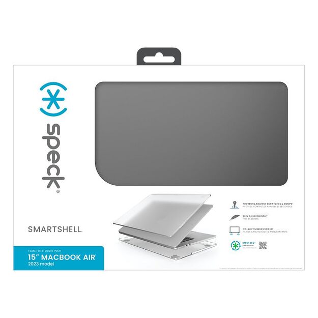 Speck SmartShell – dėklas, skirtas MacBook Air 15 M4 (2025) / M3 (2024) / M2 (2023) (Obsidian)