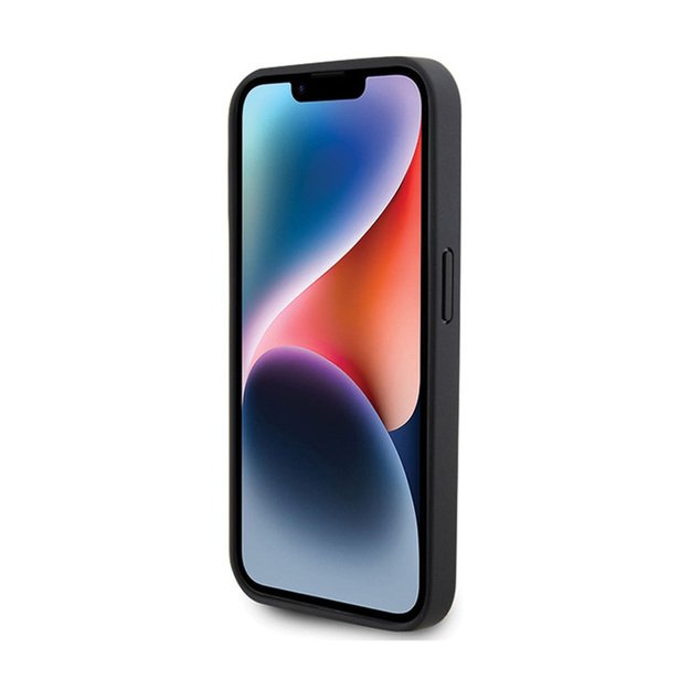 BMW Leather Carbon Blue Line – dėklas, skirtas iPhone 15 Pro (juodas) 13