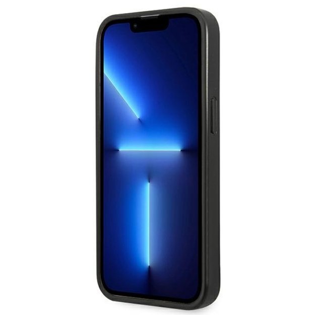 Karlo Lagerfeldo perforuotas dangtelis, skirtas iPhone 13 Pro Max (juodas)