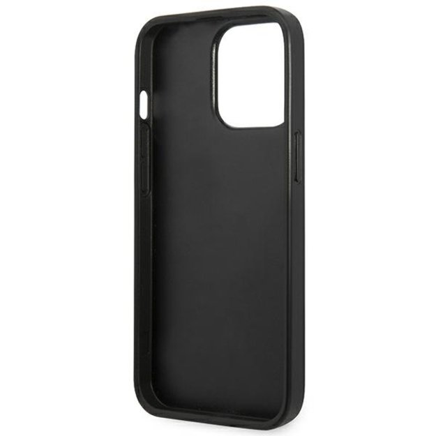 Karlo Lagerfeldo perforuotas dangtelis, skirtas iPhone 13 Pro Max (juodas)