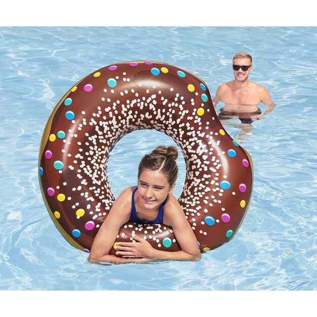 Vaikiškas didelis pripučiamas ratas Bestway DONUT 107cm rudas