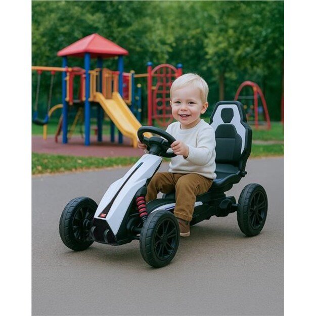 Pedalinis gokartas Baby Mix Speedster baltas