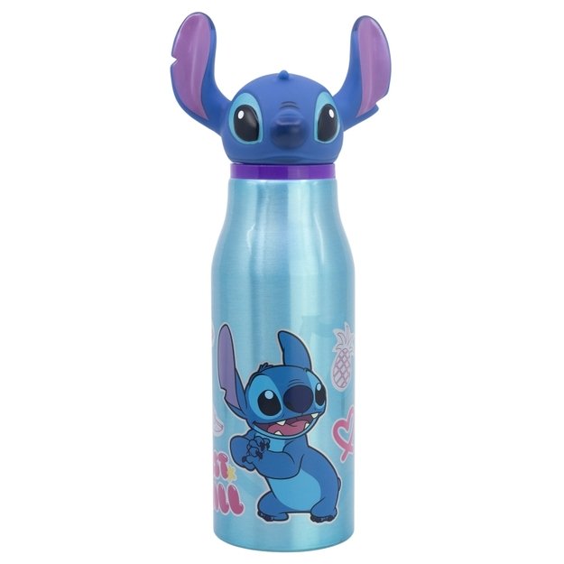 Disney Stitch - aliuminio butelis su 3D dangteliu 690 ml