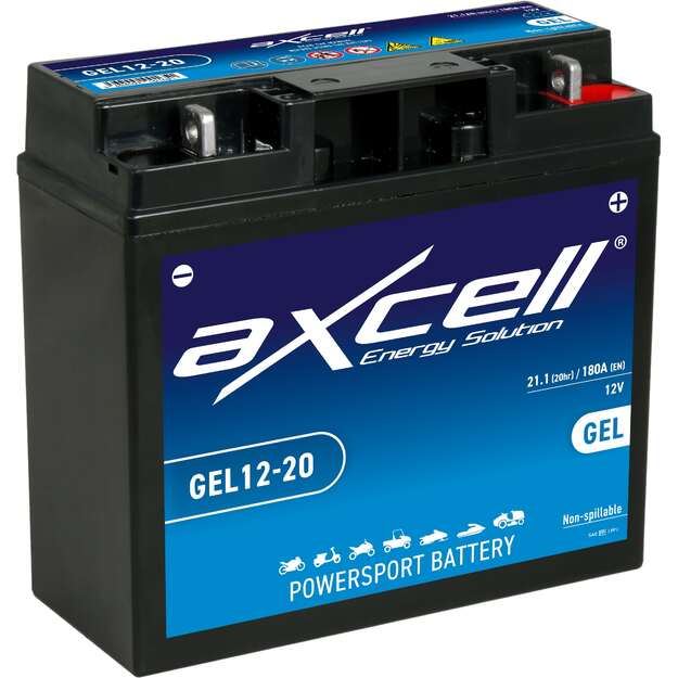 Axcell Garden GEL 20Ah 180A -/+ 12V akumuliatorius 182x77x168mm  