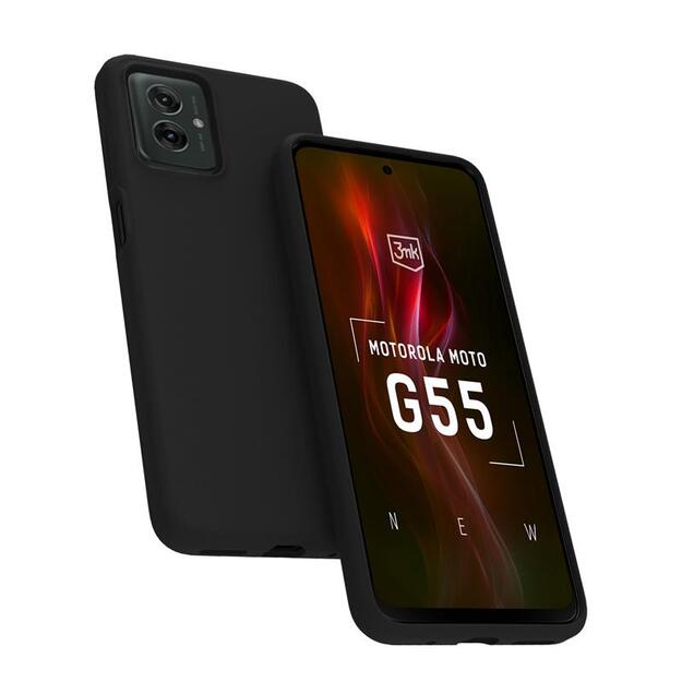 3mk matinis dėklas - „Motorola Moto G55 5G“ dėklas (juodas)