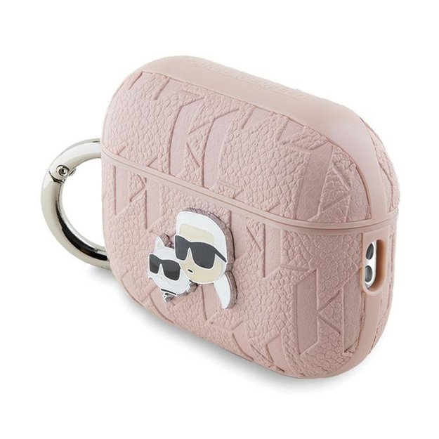 Karl Lagerfeld Monogram Karl & Choupette Head - AirPods Pro 2 dėklas (rožinis) 3