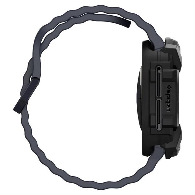 „Spigen Rugged Armor“ – dėklas, skirtas „Samsung Galaxy Watch Ultra 47 mm“ (2025/2024) (matinis juodas) 1