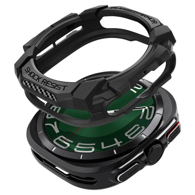 „Spigen Rugged Armor“ – dėklas, skirtas „Samsung Galaxy Watch Ultra 47 mm“ (2025/2024) (matinis juodas) 7