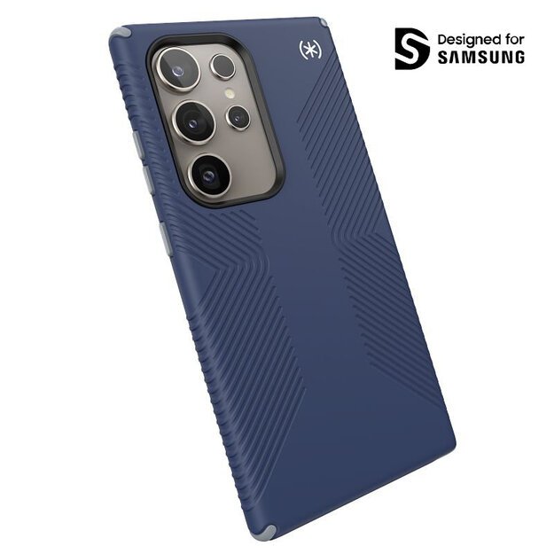„Speck Presidio2 Grip“ – „Samsung Galaxy S24 Ultra“ dėklas (pakrantės mėlyna / dulkių pilka) 3