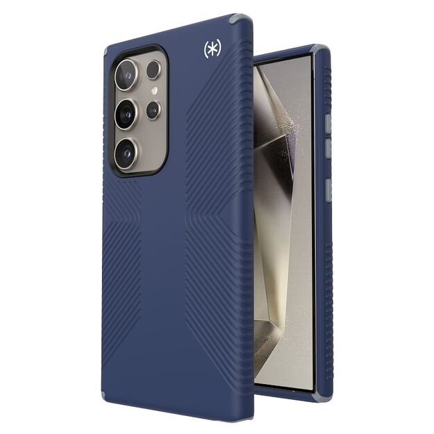 „Speck Presidio2 Grip“ – „Samsung Galaxy S24 Ultra“ dėklas (pakrantės mėlyna / dulkių pilka) 12