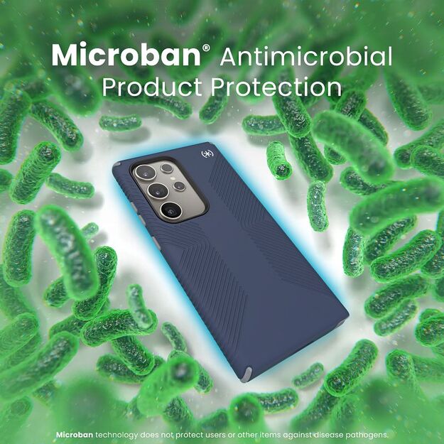 „Speck Presidio2 Grip“ – „Samsung Galaxy S24 Ultra“ dėklas (pakrantės mėlyna / dulkių pilka) 9